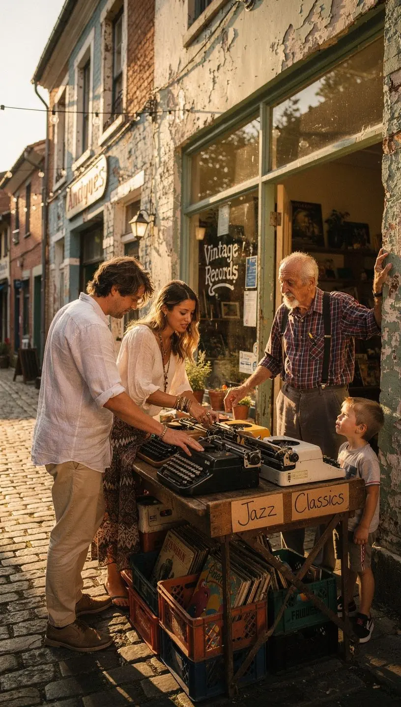 Старинный автомобиль на фоне живописного пейзажа во время путешествия по антикварным маршрутам.