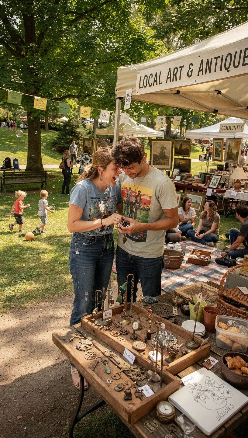 Старинный автомобиль на фоне живописного пейзажа американской дороги.